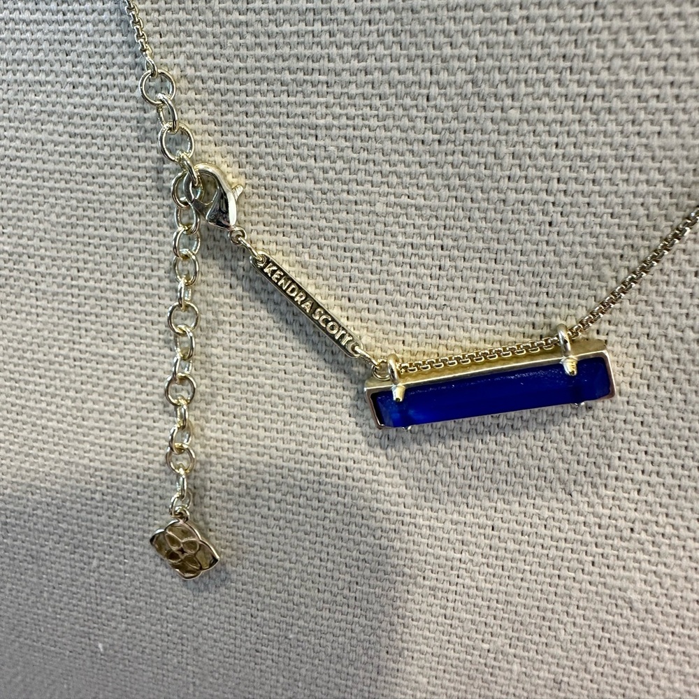 Kendra Scott Royal Blue Bar Pendant Necklace - 20”